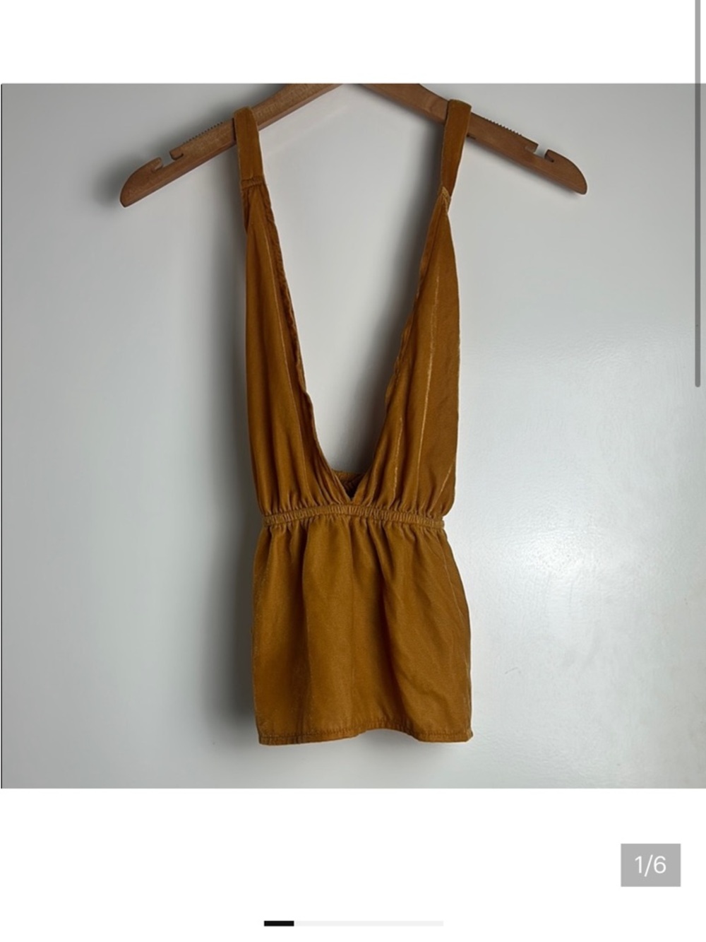 Urban Outfitters Mustard Velvet Tank Top Peplum Fairycore Whimsigoth Boho